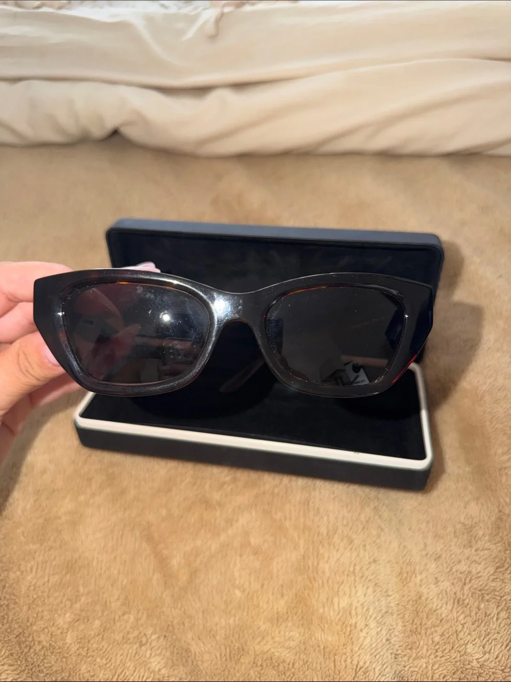 Givenchy Tortoiseshell Cat-Eye Sunglasses in Dark Brown and Black